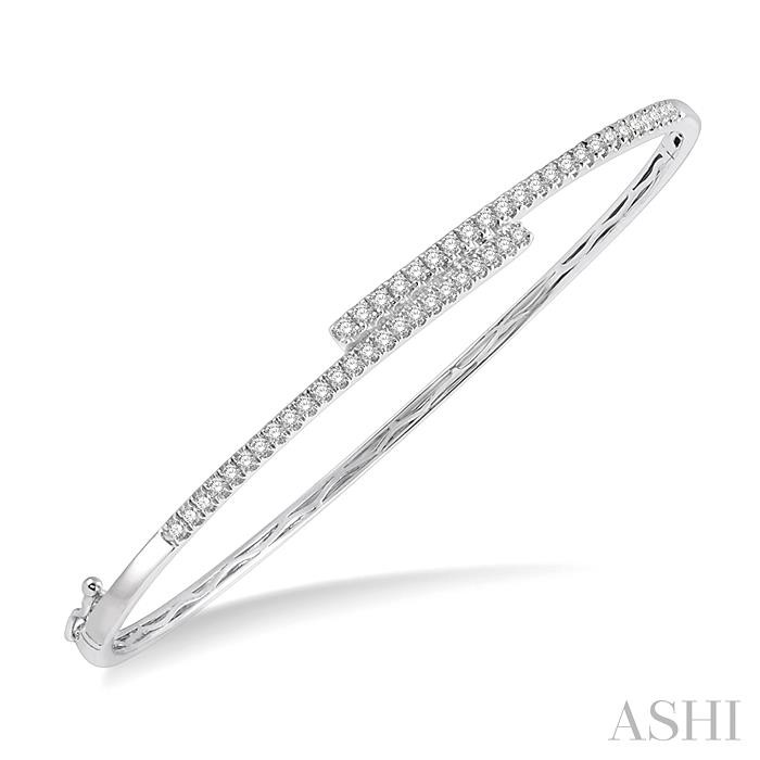 INTERCROSSING DIAMOND BANGLE