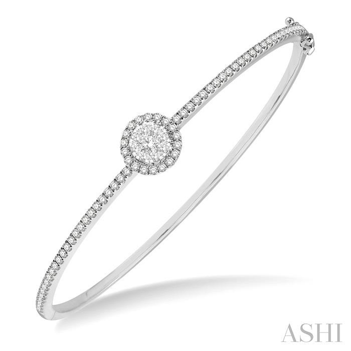 STACKABLE HALO LOVEBRIGHT ESSENTIAL DIAMOND BANGLE