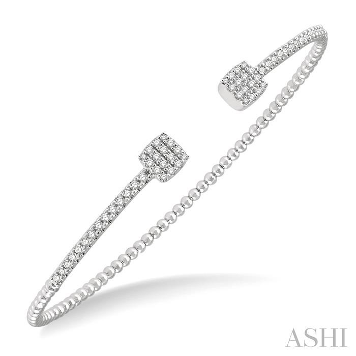 STACKABLE DIAMOND OPEN CUFF BANGLE