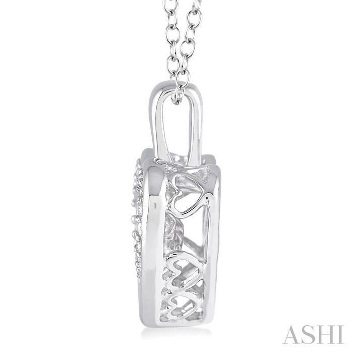 Silver Heart Shape Emotion Diamond Pendant-2