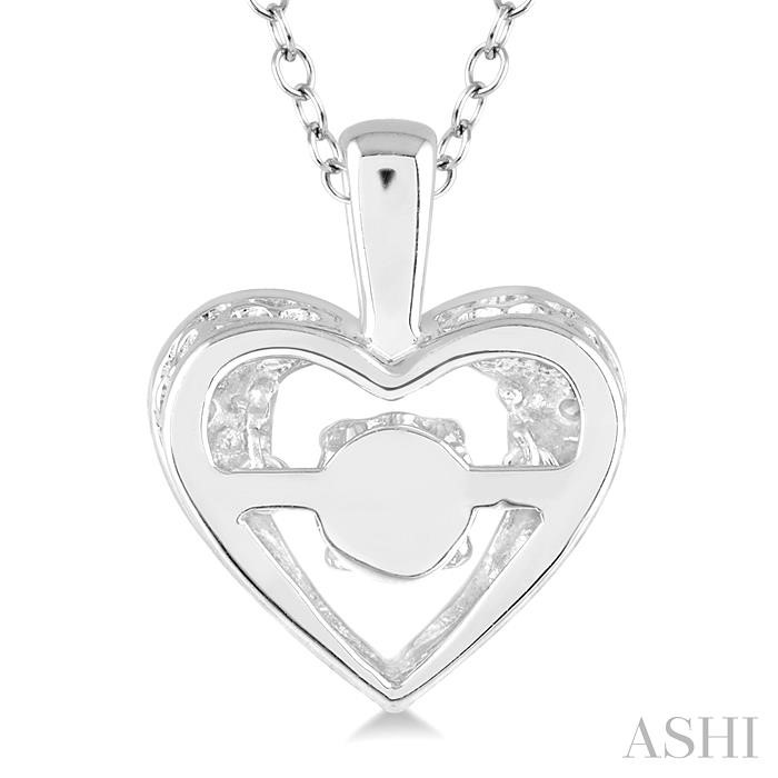 Silver Heart Shape Emotion Diamond Pendant-3