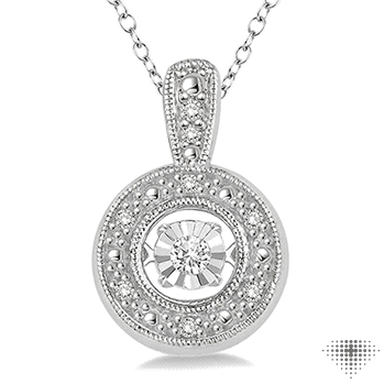 SILVER EMOTION DIAMOND FASHION PENDANT