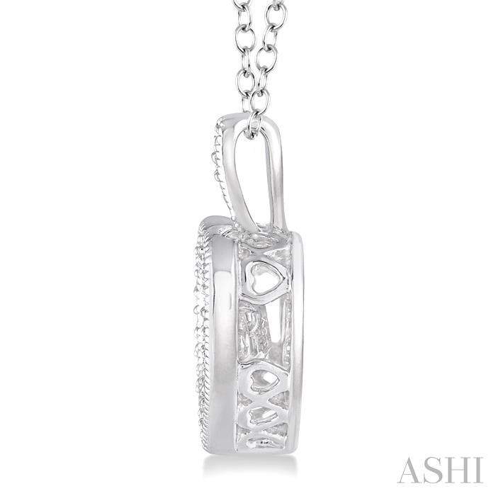Silver Heart Shape Emotion Diamond Pendant-2