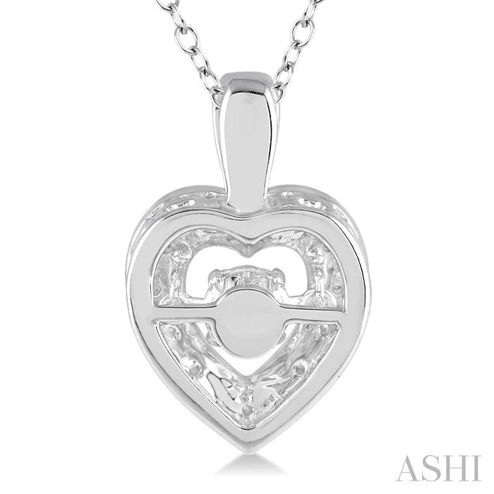 Silver Heart Shape Emotion Diamond Pendant-3