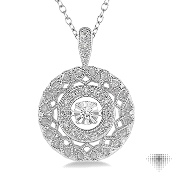 SILVER EMOTION DIAMOND FASHION PENDANT