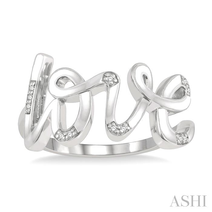 Silver Love Diamond Fashion Ring-2