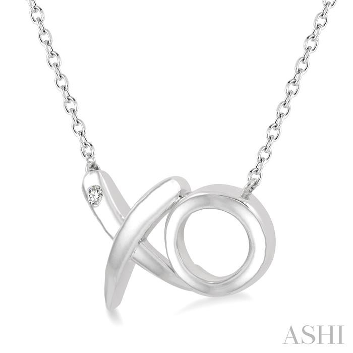 Silver X & O Diamond Fashion Pendant-2