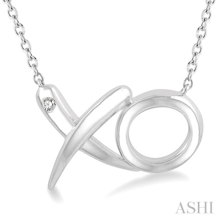 Silver X & O Diamond Fashion Pendant-3