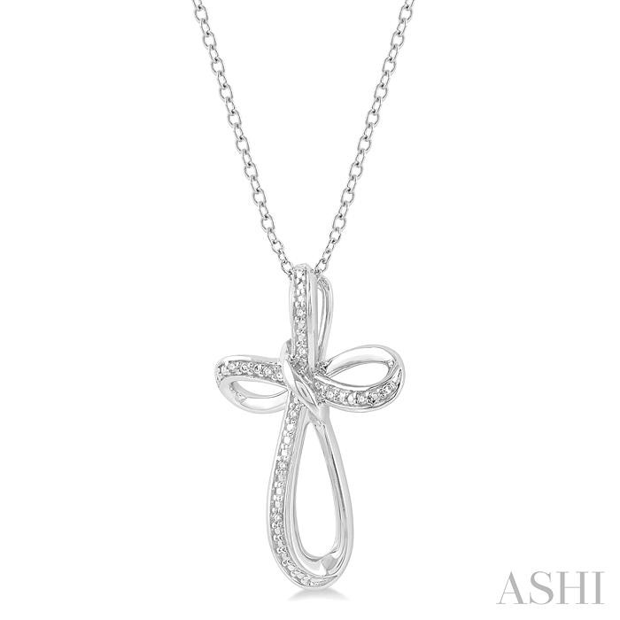 Silver Cross Diamond Fashion Pendant-2