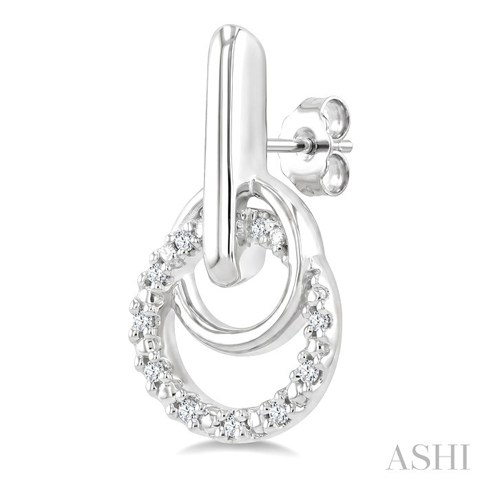 Silver Diamond Fashion Drop Earrings