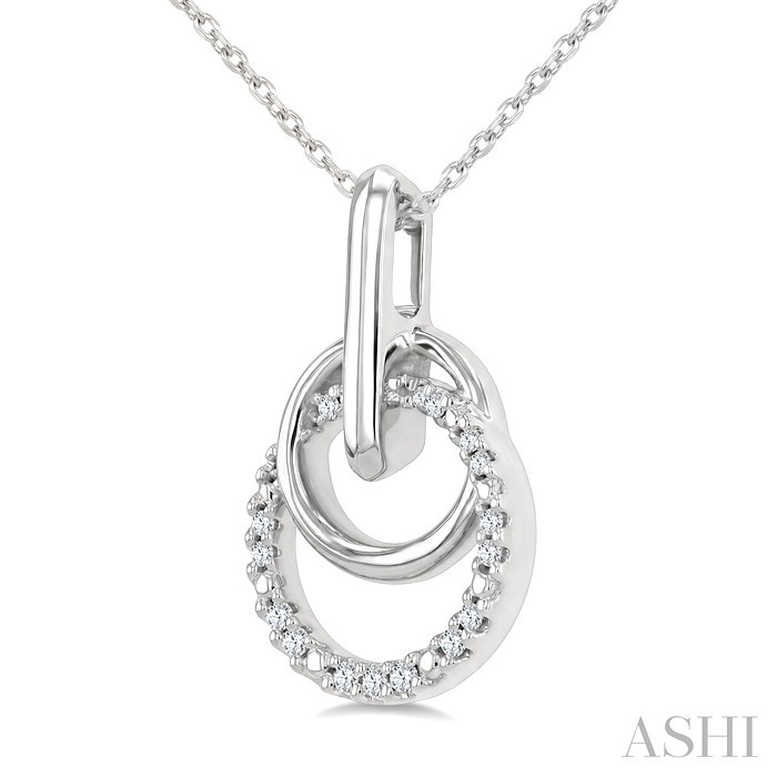 Silver Diamond Fashion Drop Pendant