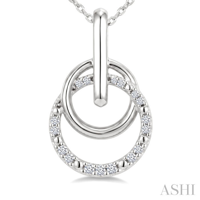 Silver Diamond Fashion Drop Pendant