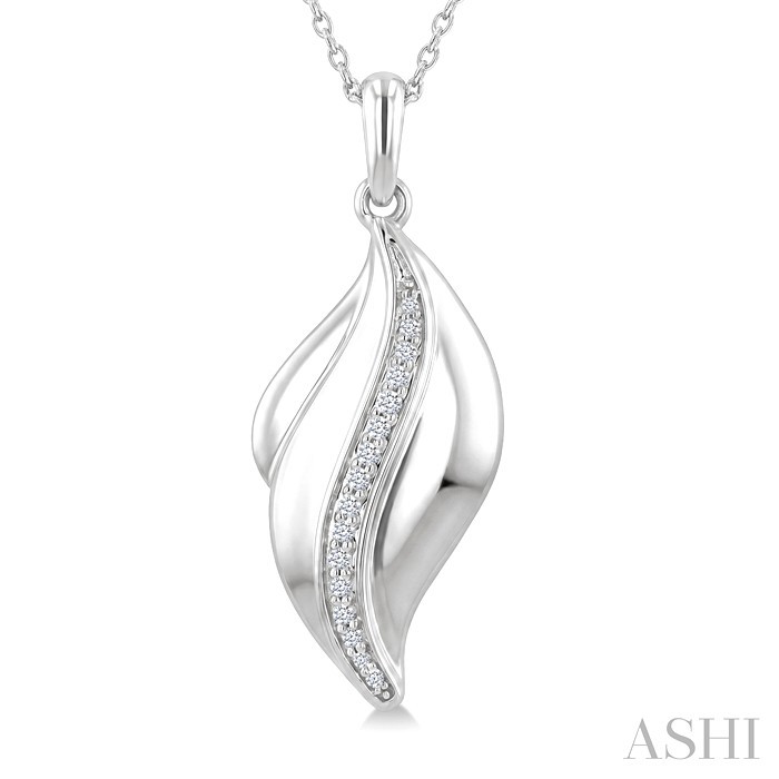 Silver Twisted Diamond Fashion Pendant