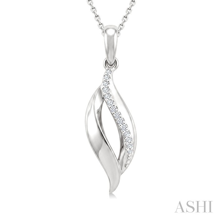Silver Twisted Diamond Fashion Pendant