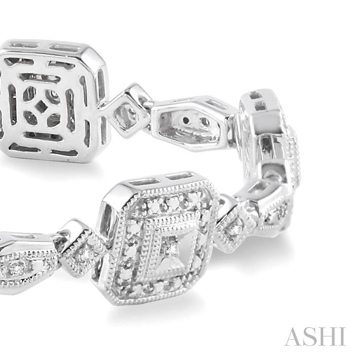 Silver Halo Diamond Bracelet-2