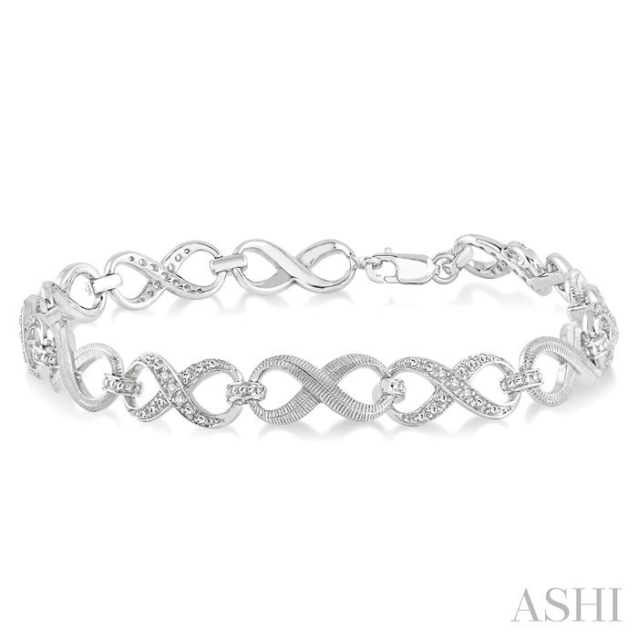 SILVER INFINITY DIAMOND FASHION BRACELET