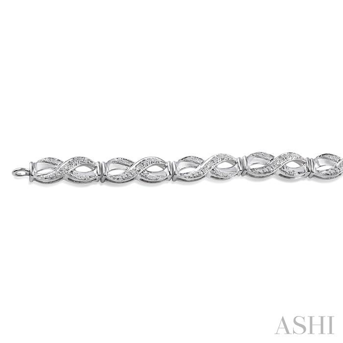 Silver Infinity Diamond Bracelet-3
