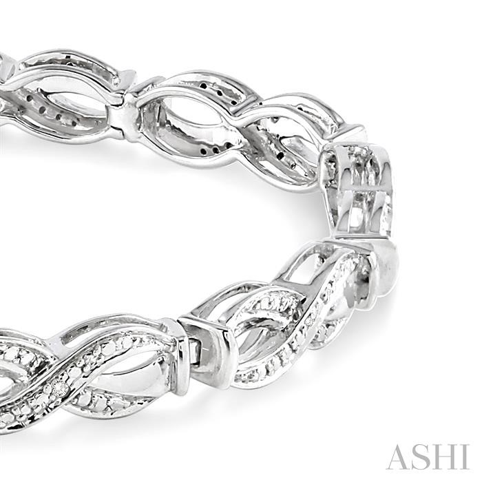 Silver Infinity Diamond Bracelet-2