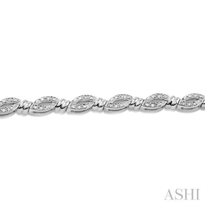 Silver Knot Diamond Bracelet-3