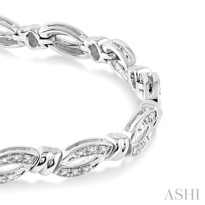 Silver Knot Diamond Bracelet-2