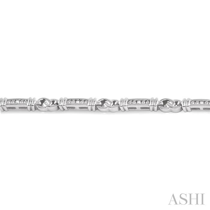 Silver Link Diamond Bracelet-3