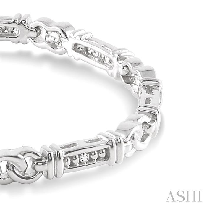 Silver Link Diamond Bracelet-2