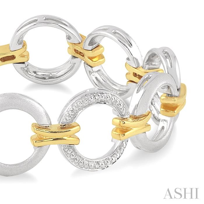 Silver Circle Diamond Fashion Bracelet-2