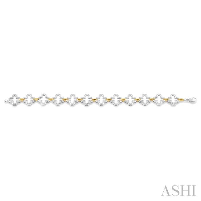 Silver Clover Diamond Fashion Bracelet-3
