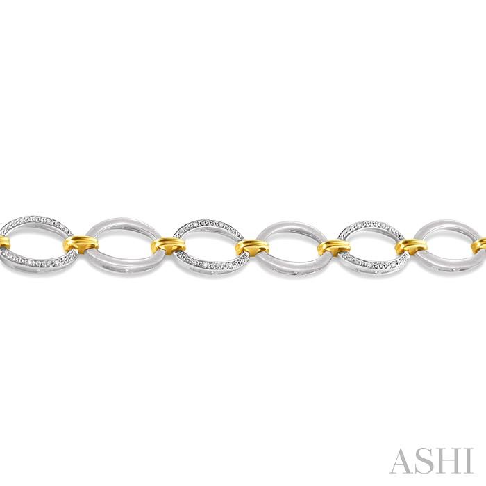 Silver Oval Shape Diamond Fashion Bracelet-3