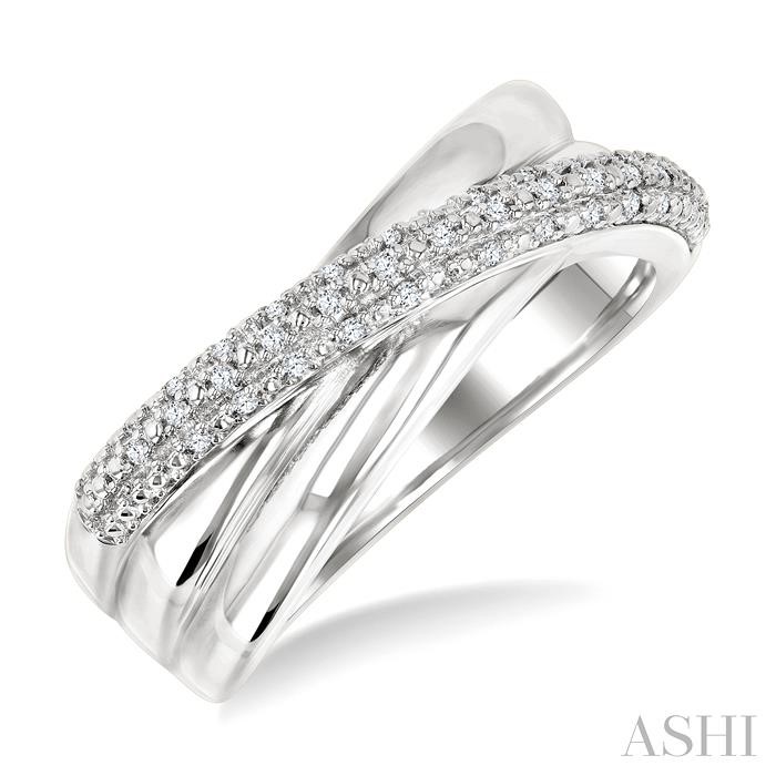 Silver Bold Criss Cross Fashion Band