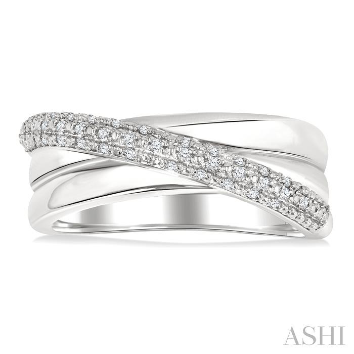 Silver Bold Criss Cross Fashion Band-2