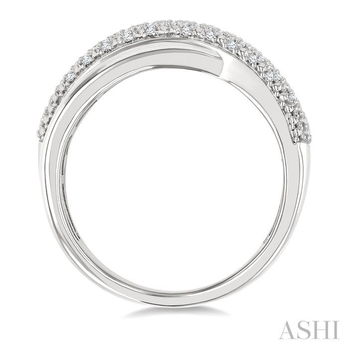Silver Bold Criss Cross Fashion Band-3