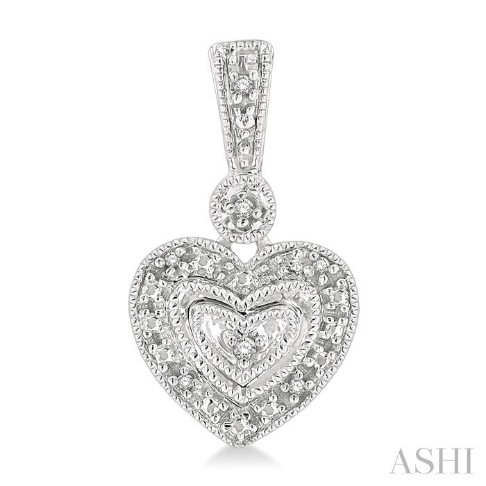 Silver Heart Shape Diamond Fashion Earrings-2
