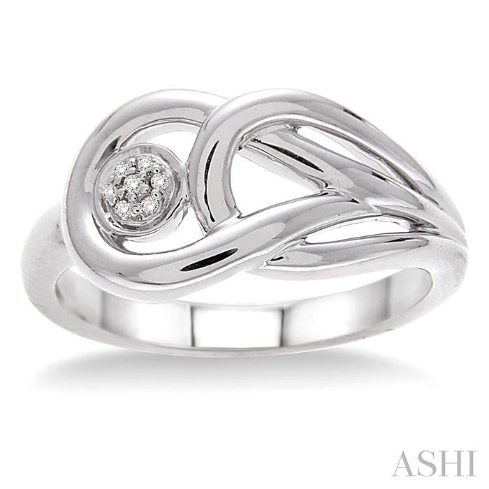 Silver Round Shape Diamond Ring-2