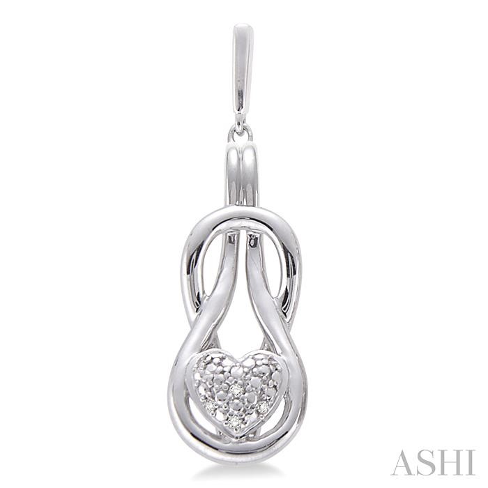 Silver Heart Shape Diamond Fashion Earrings-2