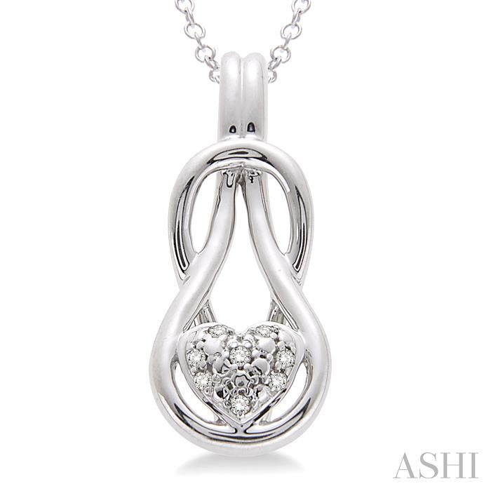 Silver Heart Shape Diamond Fashion Pendant-3