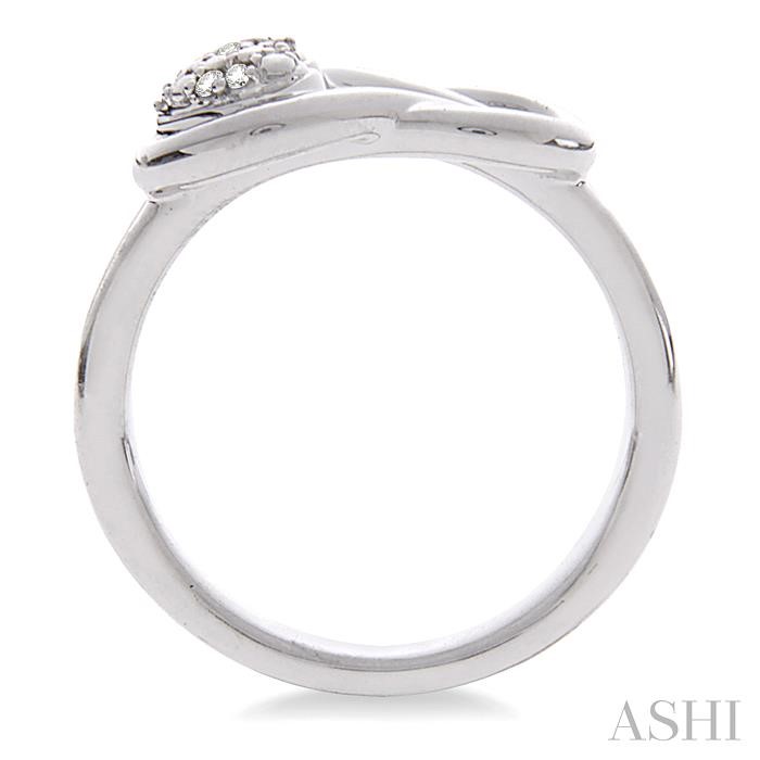 Silver Heart Shape Diamond Fashion Ring-3