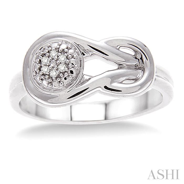 Silver Round Shape Diamond Ring-2