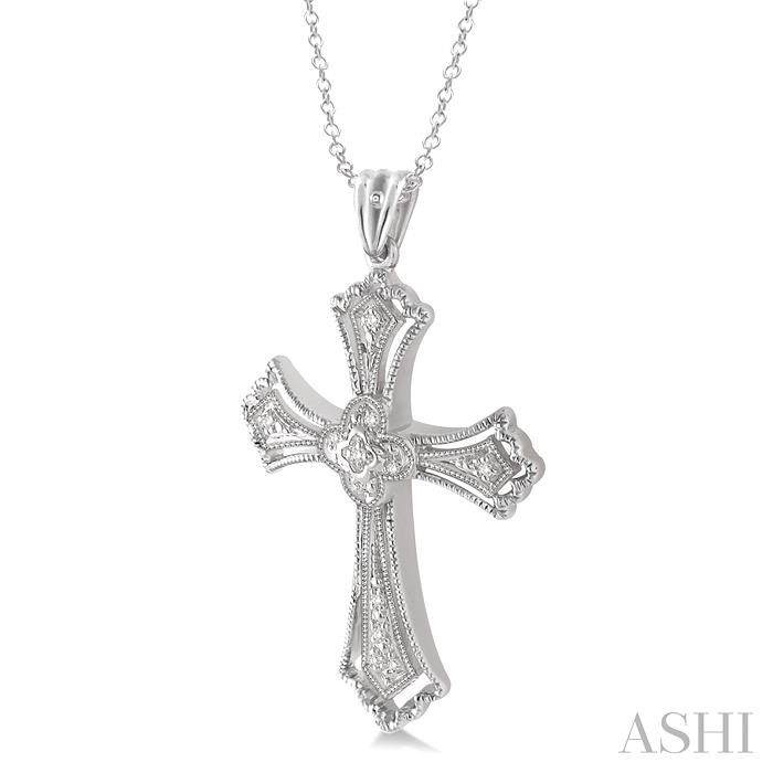 Silver Cross Diamond Fashion Pendant-2