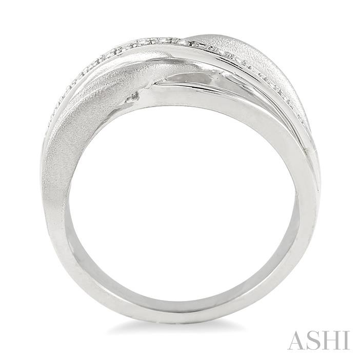 Silver Swirl Diamond Fashion Ring-3