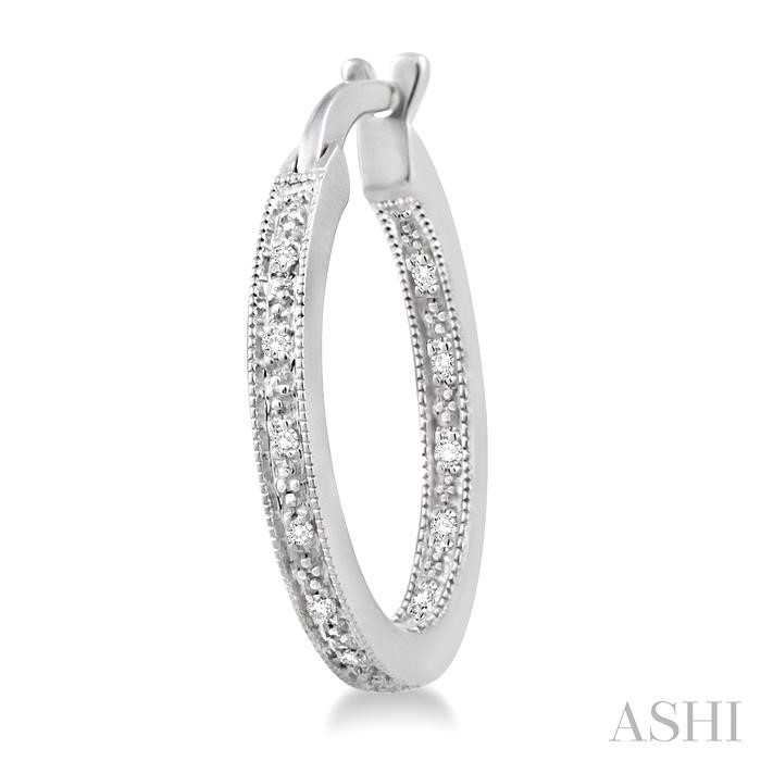 Silver Inside-Out Diamond Hoop Earrings-3