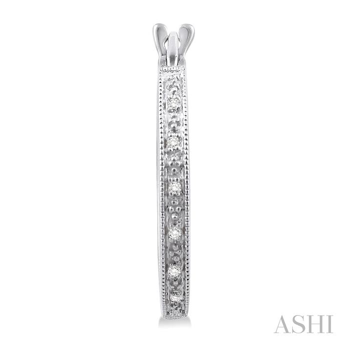 Silver Inside-Out Diamond Hoop Earrings-2