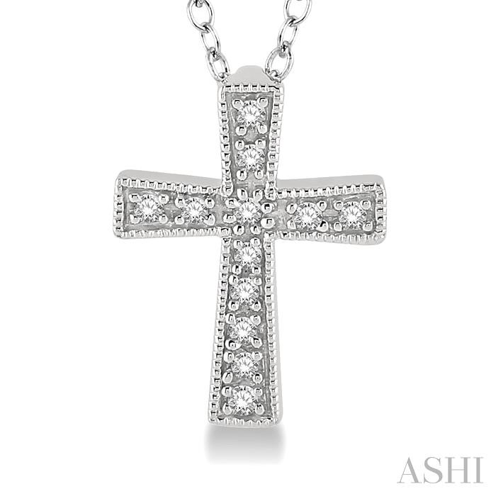 Silver Cross Diamond Fashion Pendant-3