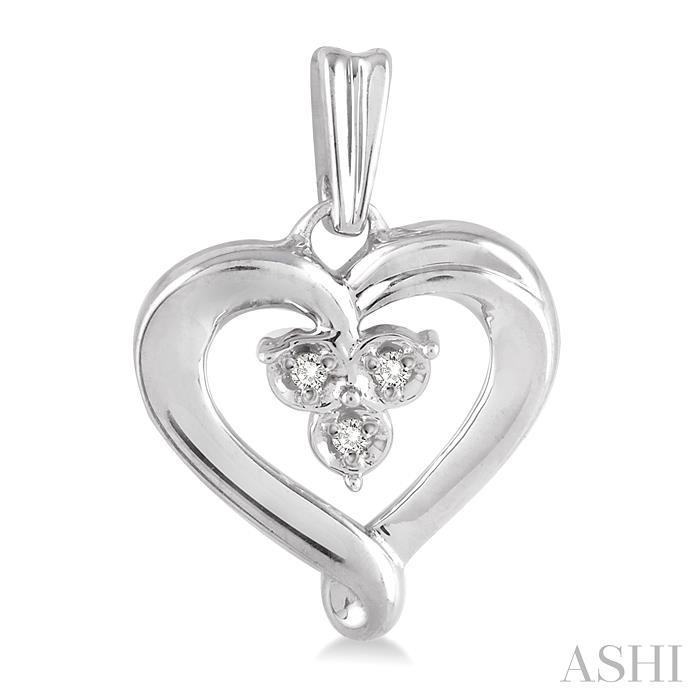Silver Heart Shape Diamond Fashion Earrings-2
