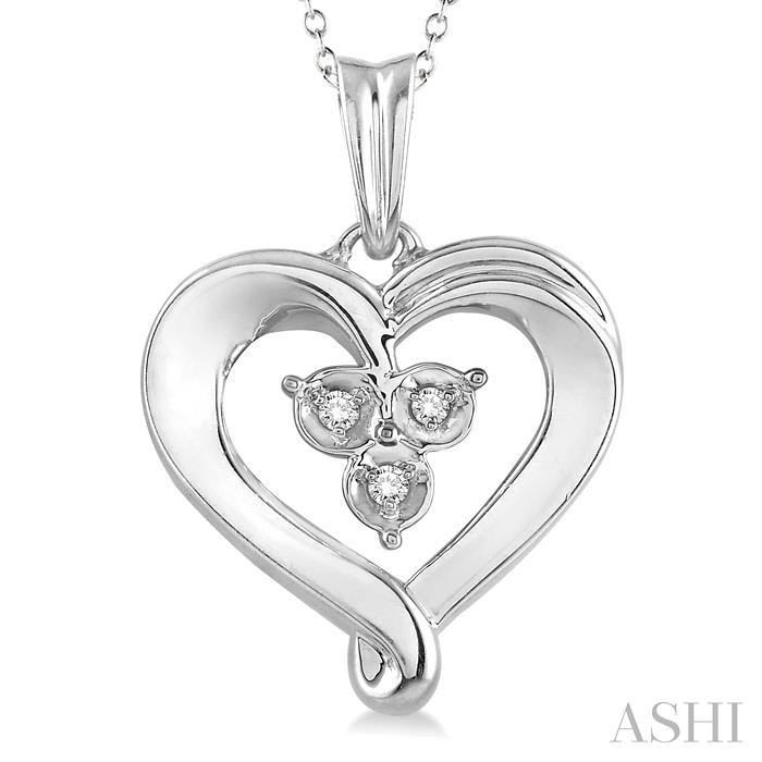 Silver Heart Shape Diamond Fashion Pendant-3
