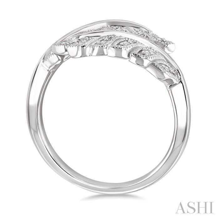 Silver Leaf Diamond Fashion Ring-3