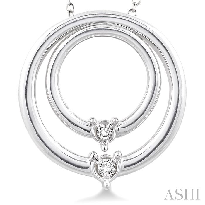 Silver Circle Diamond Pendant-3