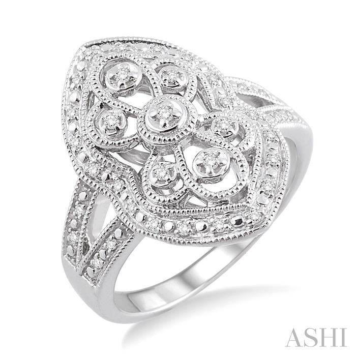 SILVER DIAMOND FASHION RING