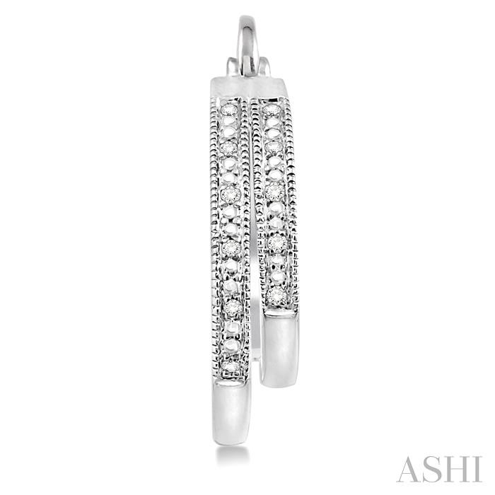 Silver Diamond Fashion Hoop Earrings-2