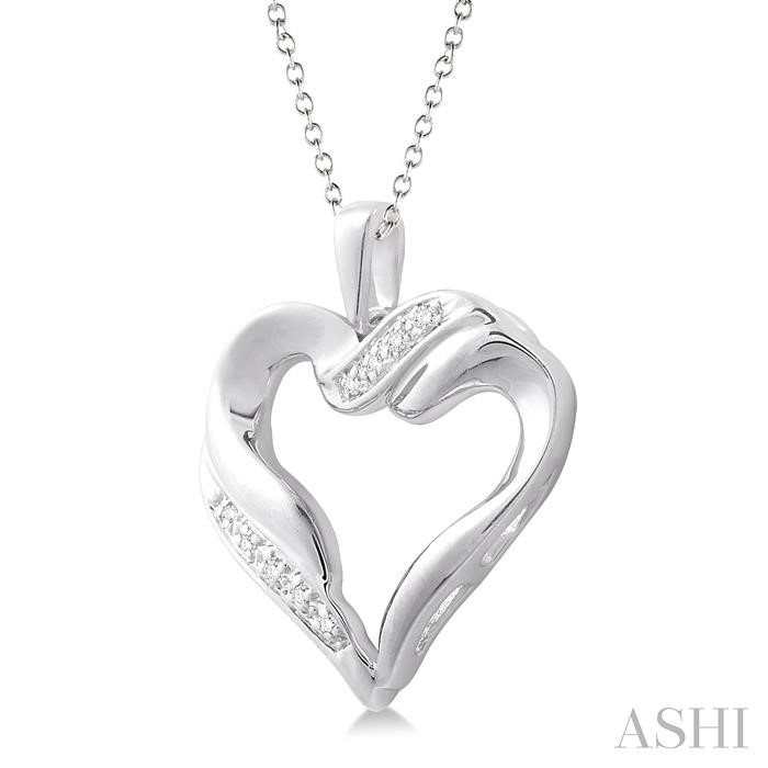 Silver Heart Shape Diamond Fashion Pendant-2